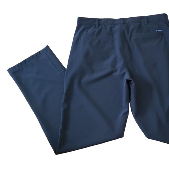 IZOD Swingflex Men's 36 Black Classic-Fit Stretch Performance Golf Pants NWT $70 - Picture 4 of 14